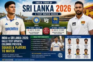 India vs Sri Lanka 2026 Test Series – Galle & Colombo